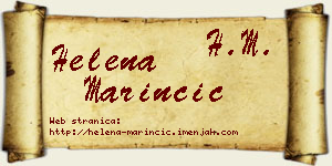 Helena Marinčić vizit kartica